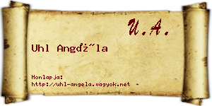 Uhl Angéla névjegykártya